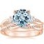 14KR Aquamarine Three Stone Petite Twisted Vine Diamond Bridal Set (1/2 ct. tw.), smalltop view