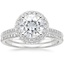 18KW Moissanite Audra Diamond Ring with Whisper Diamond Ring (1/10 ct. tw.), smalltop view