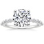 Round Single Shared Prong Engagement Ring 