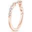 14K Rose Gold Curved Versailles Diamond Ring, smallside view