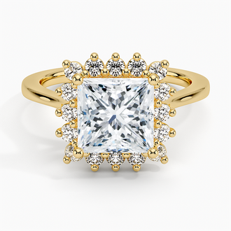 Sunburst Halo Diamond Ring - Brilliant Earth