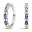 Colorful Gemstone Hoop Earrings 