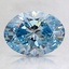1.60 Ct. Fancy Vivid Blue Oval Lab Created Diamond