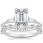 Platinum Quinn Diamond Ring with Luxe Tapered Baguette Contour Ring