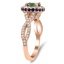 Entwined Halo Sapphire and Diamond Ring, smallside view