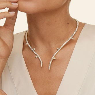 Logan Hollowell Briar Lab Diamond Collar Necklace