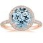 14KR Aquamarine Valencia Halo Diamond Ring (1/2 ct. tw.), smalltop view