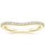 18K Yellow Gold Curved Diamond Ring (1/6 ct. tw.), smalltop view