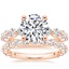 14K Rose Gold Monaco Diamond Ring (2/3 ct. tw.) with Luxe Marseille Diamond Ring (1/2 ct. tw.)