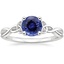 18KW Sapphire Entwined Celtic Love Knot Ring, smalltop view