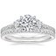 18K White Gold Ava Diamond Ring (1/2 ct. tw.) with Luxe Ballad Diamond Ring (1/4 ct. tw.)