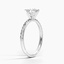 18KW Aquamarine Petite Shared Prong Diamond Ring (1/4 ct. tw.), smalltop view