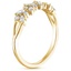 18K Yellow Gold Jardiniere Diamond Ring, smallside view