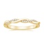 18K Yellow Gold Petite Twisted Vine Diamond Ring (1/8 ct. tw.), smalltop view
