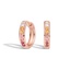 Pink Ombre Gemstone Huggie Earrings 