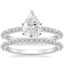 18KW Moissanite Adeline Diamond Bridal Set, smalltop view