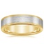 Yellow Gold Mixed Metal Mojave Matte Wedding Ring - Brilliant Earth