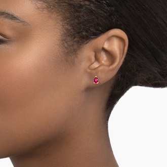 Pear Lab Ruby Stud Earrings - Brilliant Earth
