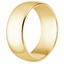 18K Yellow Gold 8mm Slim Profile Wedding Ring, smallside view
