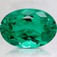 10x7mm Oval Lab Created Emerald