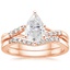 14KR Moissanite Chamise Diamond Bridal Set, smalltop view