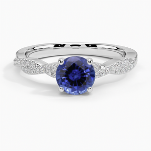 Sapphire Petite Luxe Twisted Vine Diamond Ring (1/4 ct. tw.) in 18K ...