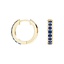 14K Yellow Gold Sapphire Huggie Earrings, smalladditional view 1