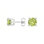 Silver Solitaire Peridot Stud Earrings, smalladditional view 1