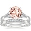 18KW Morganite Zinnia Diamond Bridal Set (1/2 ct. tw.), smalltop view