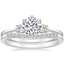 Platinum Six Prong Selene with Petite Curved Diamond Ring (1/10 ct. tw.)