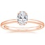 14K Rose Gold Sora Diamond Ring, smalltop view
