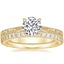 18K Yellow Gold Elsie Ring with Petite Shared Prong Eternity Diamond Ring (1/2 ct. tw.)