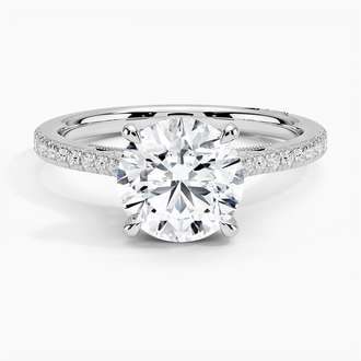 Luxe Diamond Accented Gallery Pavé Setting