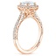 18KR Aquamarine Tacori Petite Crescent Cushion Bloom Diamond Ring (1/2 ct. tw.), smalltop view