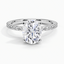 Moissanite Luxe Petite Shared Prong Diamond Ring (1/3 ct. tw.) in Platinum