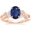 Rose Gold Sapphire Summer Blossom Diamond Ring (1/4 ct. tw.)