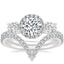 18K White Gold Three Stone Waverly Diamond Ring (3/4 ct. tw.) with Nouveau Diamond Ring