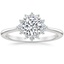 18K White Gold Sol Diamond Ring, smalltop view