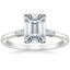 Platinum Tapered Baguette Diamond Ring, smalltop view