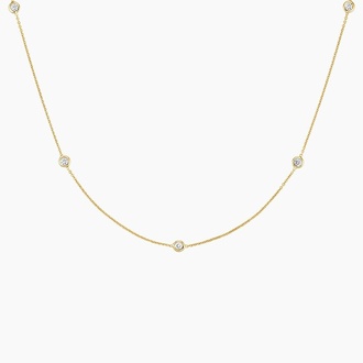 Bezel Strand 18 in. Diamond Necklace (1/3 ct. tw) - Brilliant Earth