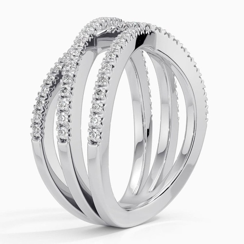 Diamond Wrap Wedding Ring, Entwined Bisou