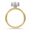 Mixed Metal Secret Halo Diamond Ring, smallview