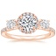 14K Rose Gold Three Stone Waverly Diamond Ring (3/4 ct. tw.), smalltop view