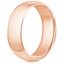 14K Rose Gold 7mm Comfort Fit Wedding Ring, smallside view