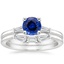 18KW Sapphire Tapered Baguette Diamond Bridal Set, smalltop view