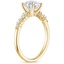 18K Yellow Gold Aurora Diamond Ring, smallside view