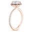 14KR Aquamarine Waverly Diamond Ring with Black Diamond Accents, smalltop view