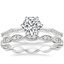18K White Gold Alena Diamond Ring with Cadenza Eternity Diamond Ring (1/4 ct. tw.)