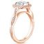 14K Rose Gold Petite Twisted Vine Halo Diamond Ring (1/4 ct. tw.), smallside view