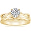 18K Yellow Gold Alya Ring with Twisted Vine Ring